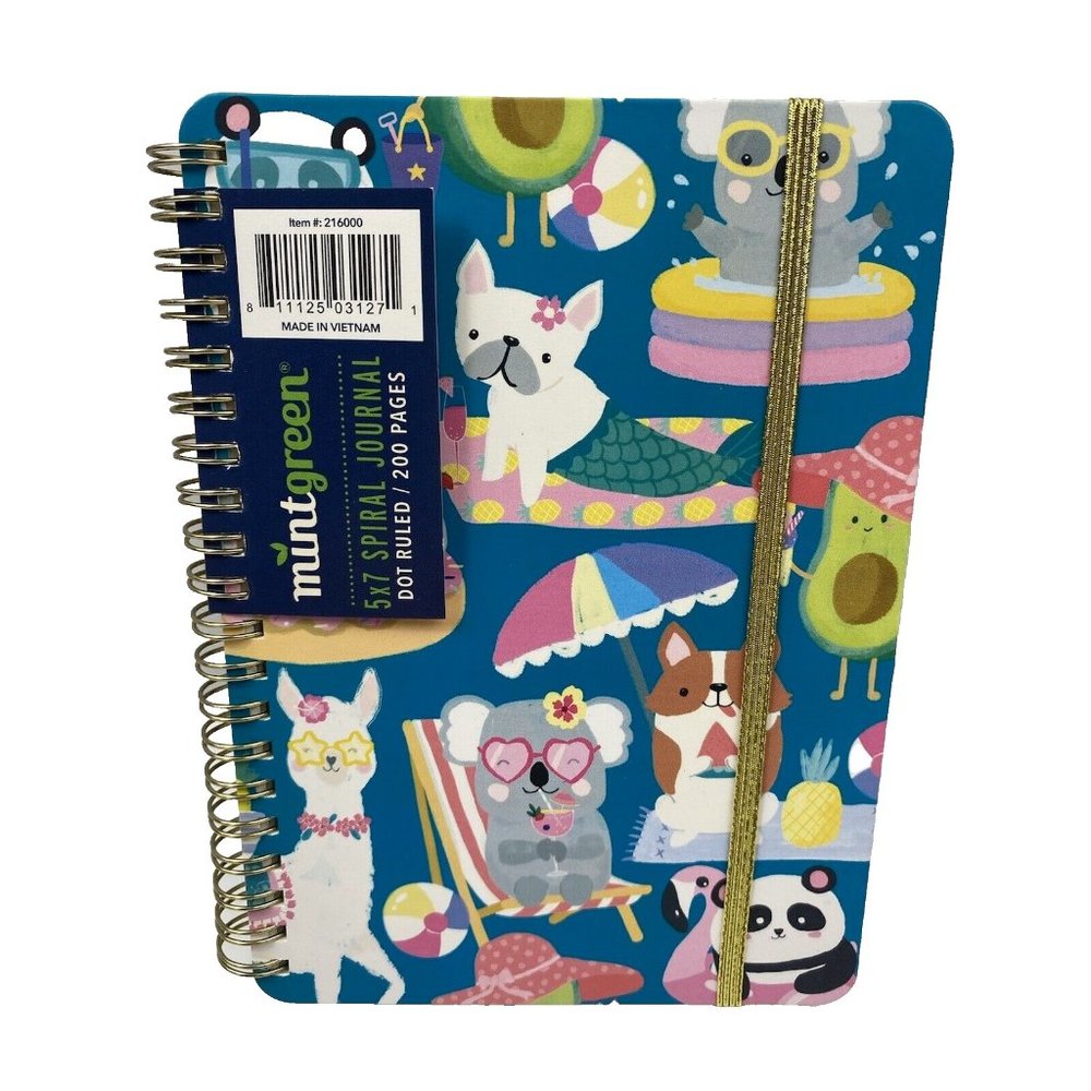 5x7 sprial  journal dotted ruled notebook Brand New